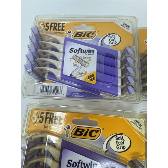 4x 10 pack NEW BIC Softwin for Women Disposable Twin Blade Razors 1999 40 total - Picture 4 of 6
